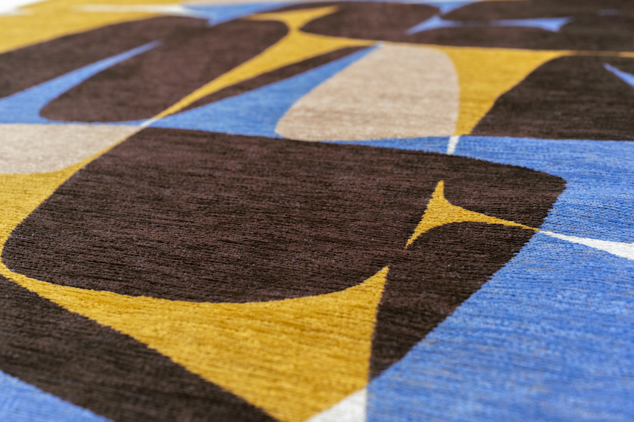 Sunny Blue Jacquard Wilton Rug
