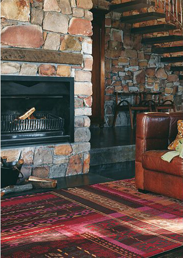 Fusion Amsterdam Red Contemporary Rug