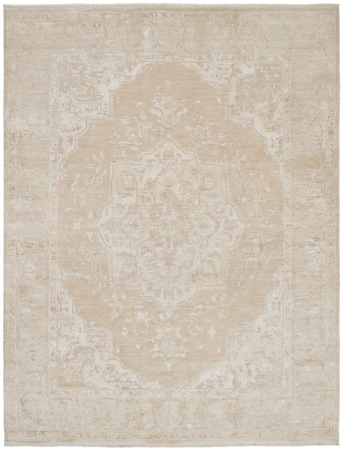 Classic Medallion Ivory Designer Rug