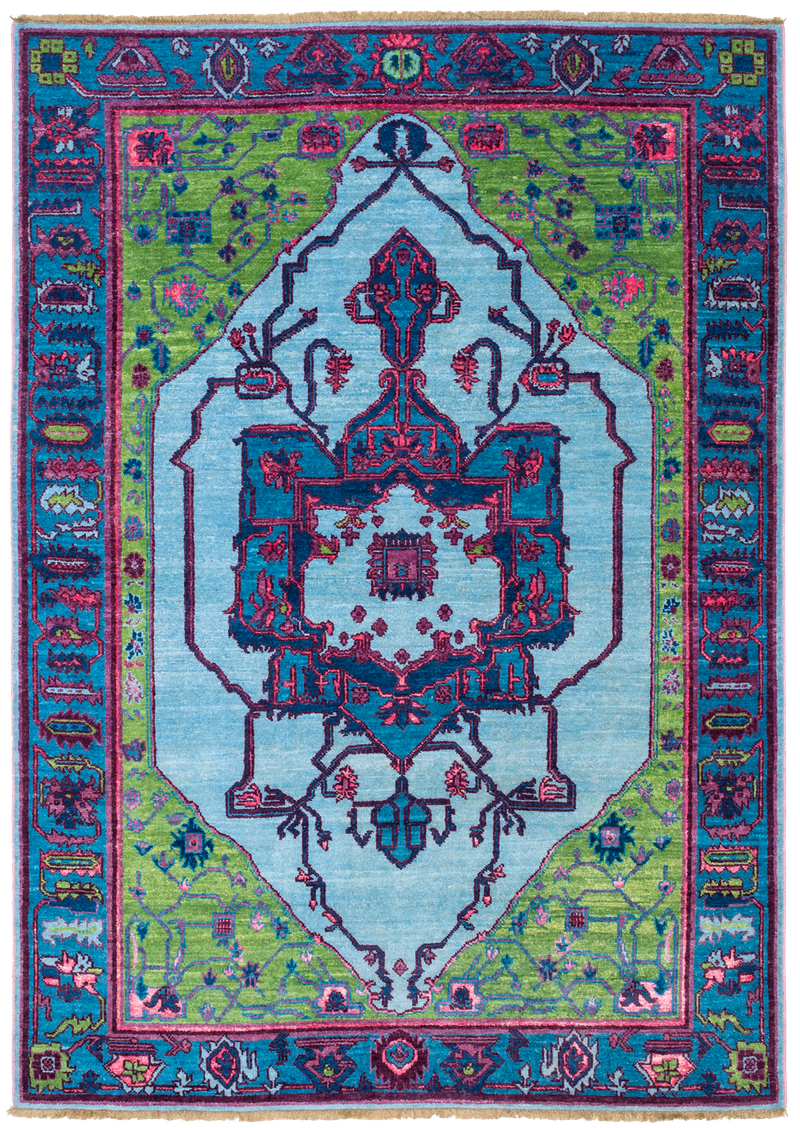 Wool / Silk Oriental Designer Rug