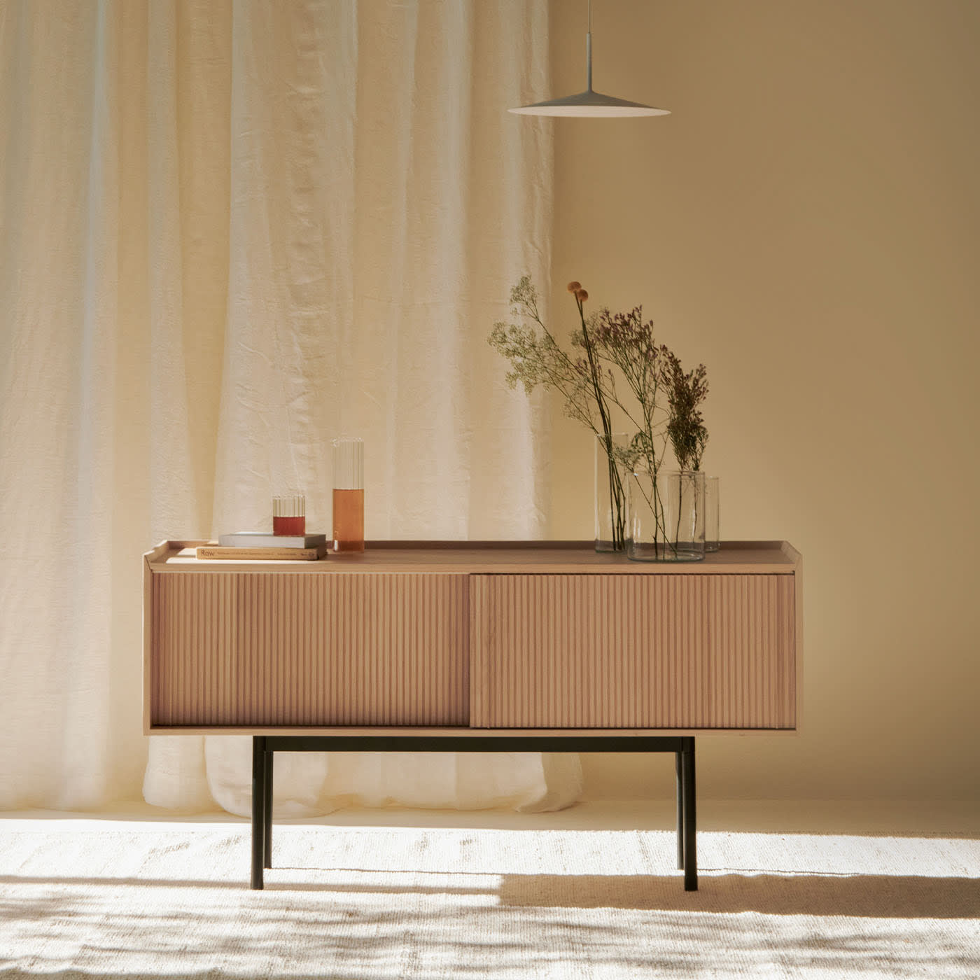 Sipario High Two-Doors Handcrafted Sideboard