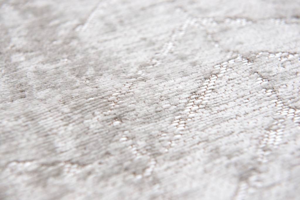 White Textured Round Rug | Size: Ø 140 cm
