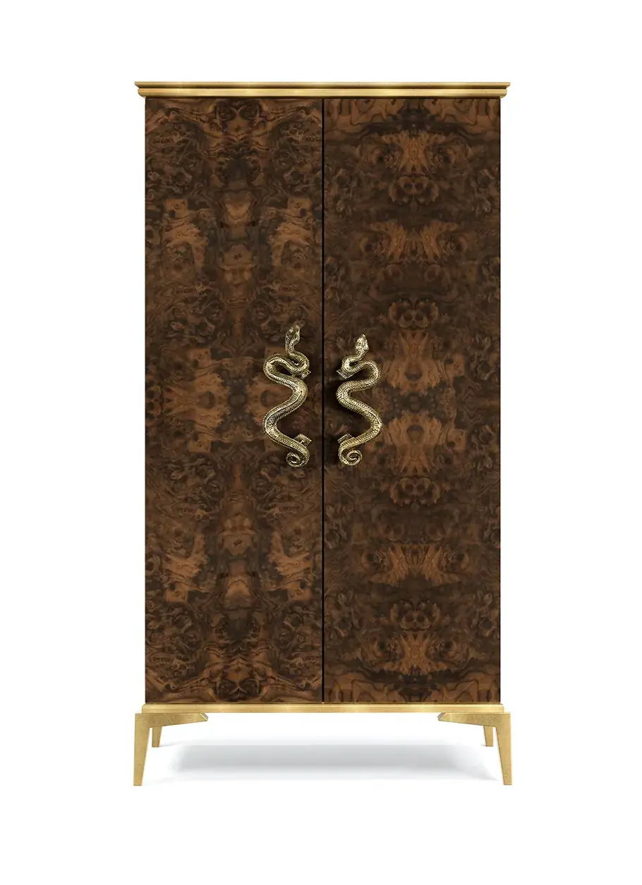 Nirvana Walnut Root Veneer Cabinet