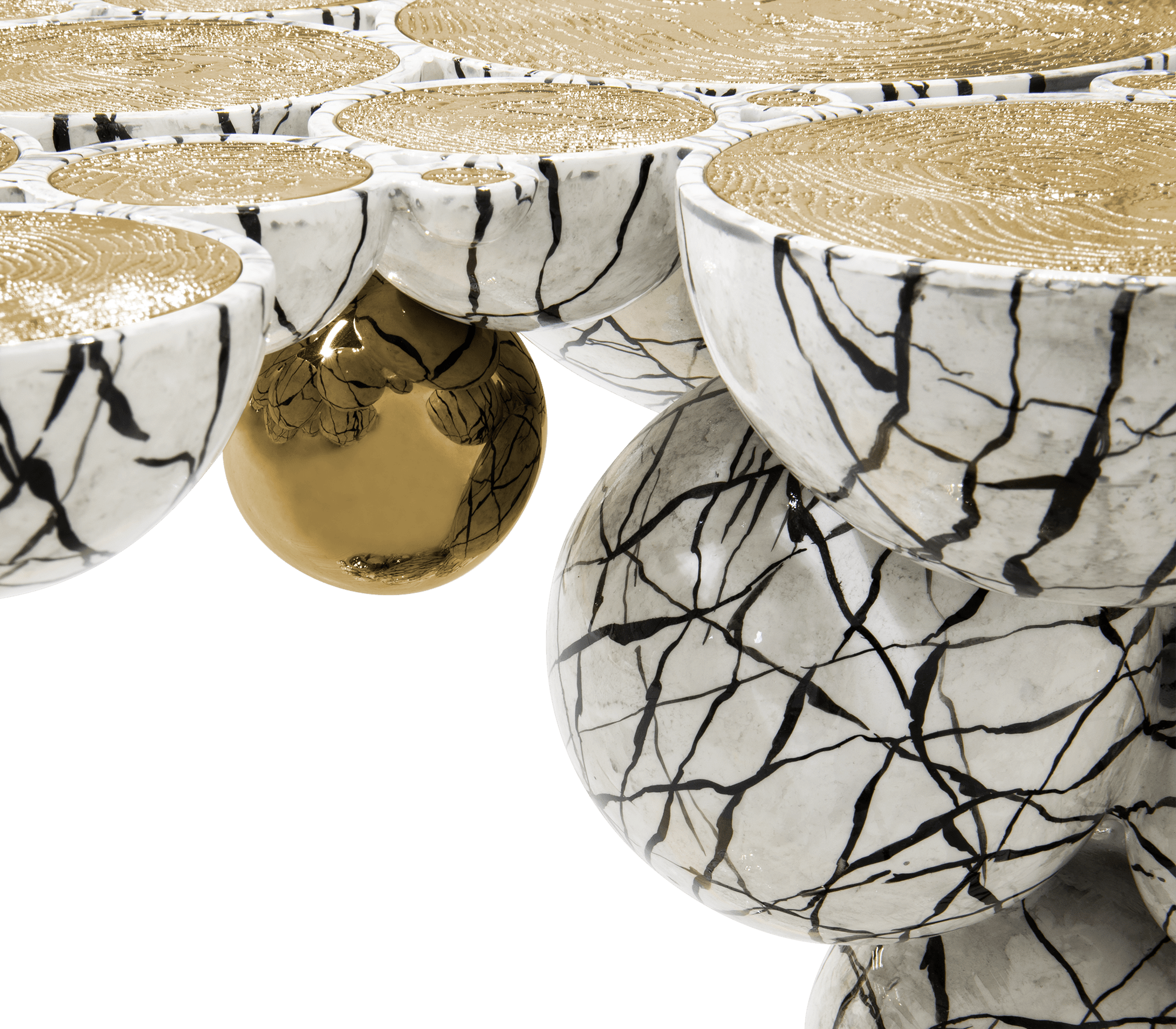 Orbit Faux-Marble Luxe Console