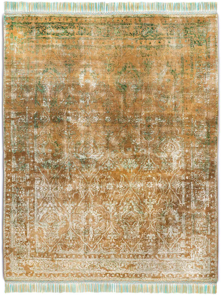 Rajasthan Zero Pile Luxury Silk / Wool Rug | Size: 140 x 210 cm