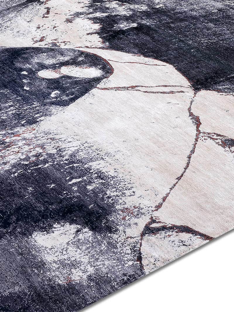 Black & White Handwoven Luxury Rug | Size: 170 × 240 cm
