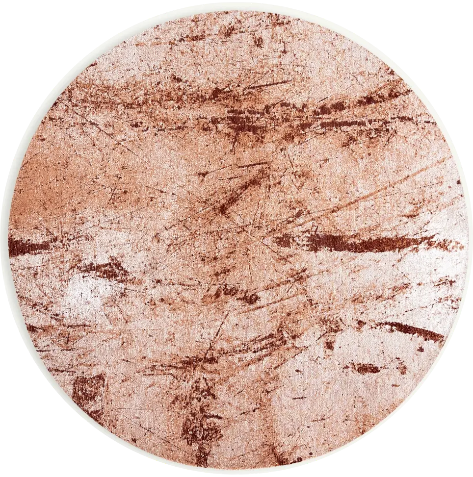 Warm Spice Toned Abstract Round Rug | Size: Ø 140 cm