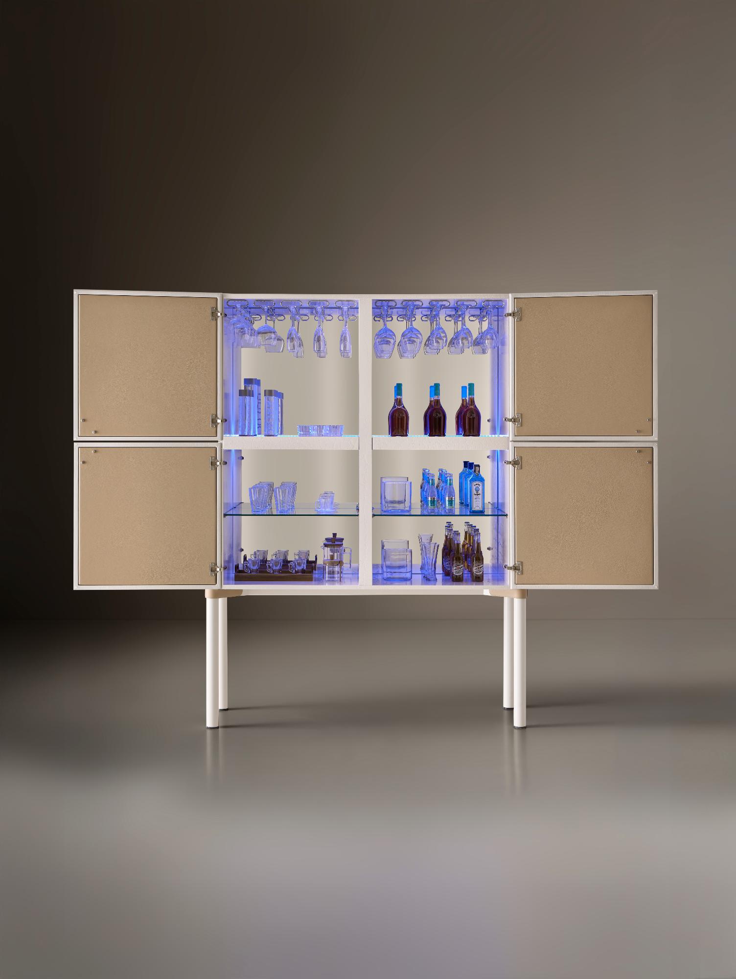 Alexandra White Bar Cabinet