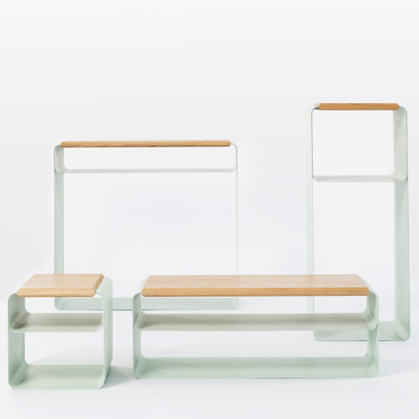 Wood &amp; Steel Frame Bench
