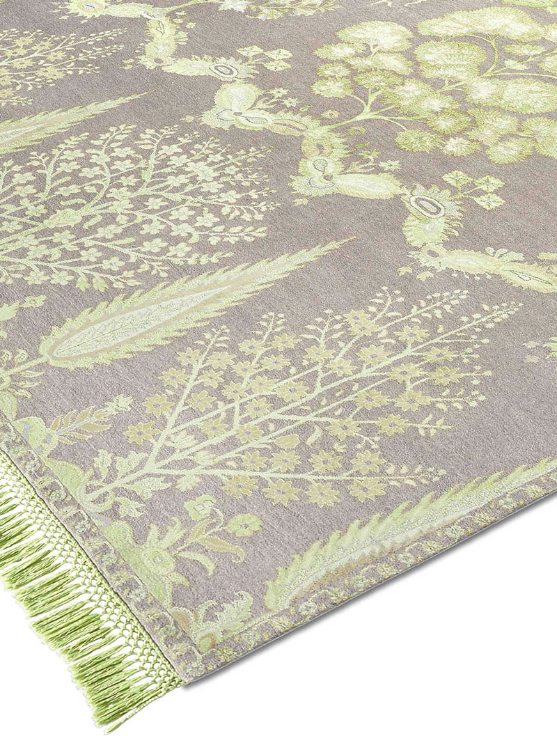 Mughal Green Wool & Silk Rug