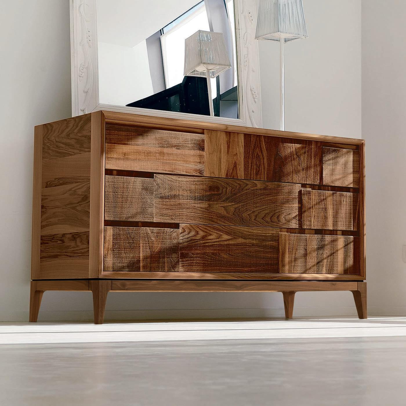 Trama e Ordito Brown Handcrafted Chest of Drawers