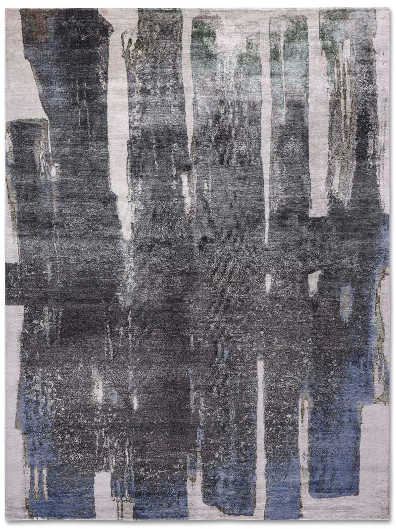 Black on Beige Hand-Woven Exquisite Rug | Size: 250 x 300 cm