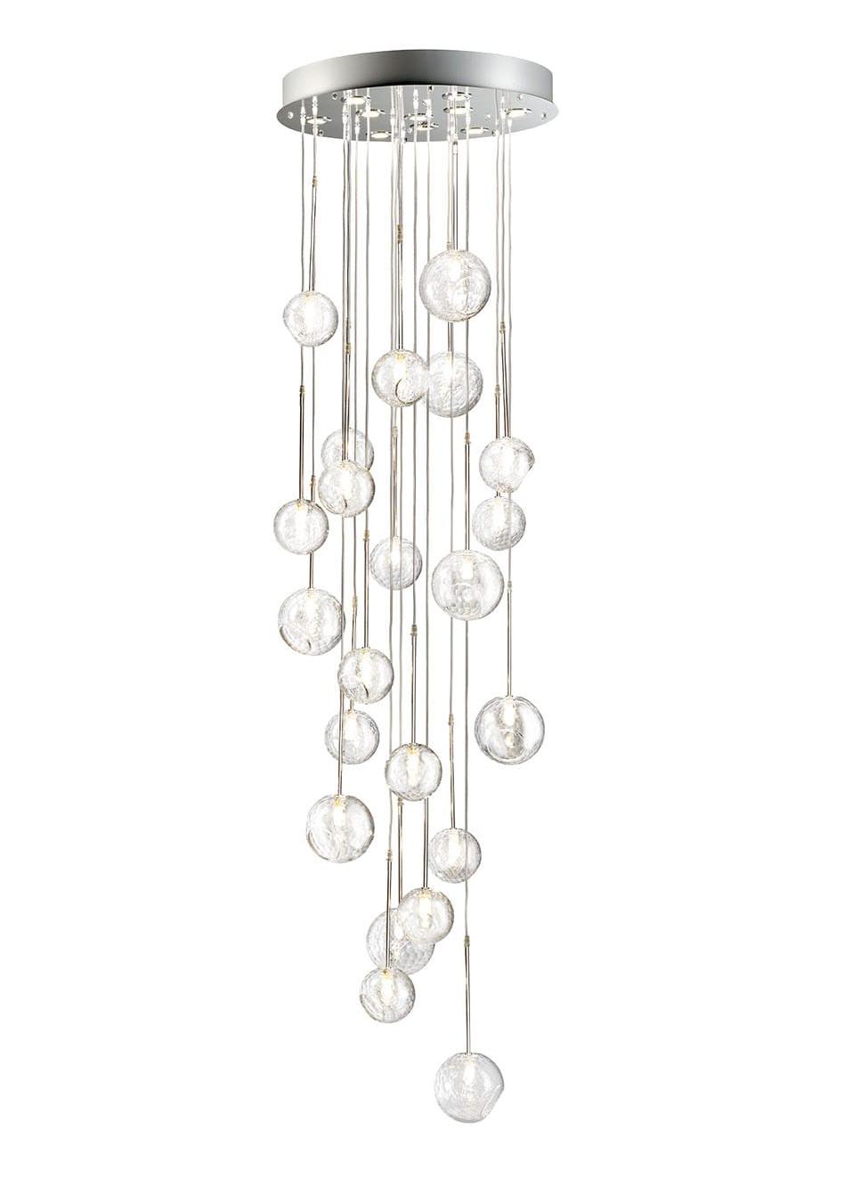 Clear Crystal Cascade Chandelier