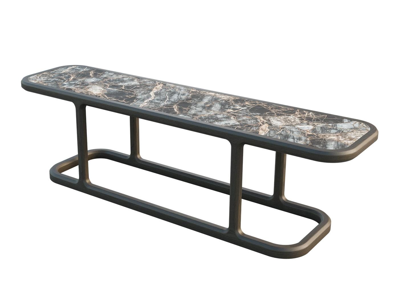 Bellagio Black and Gold Italian Coffee Table