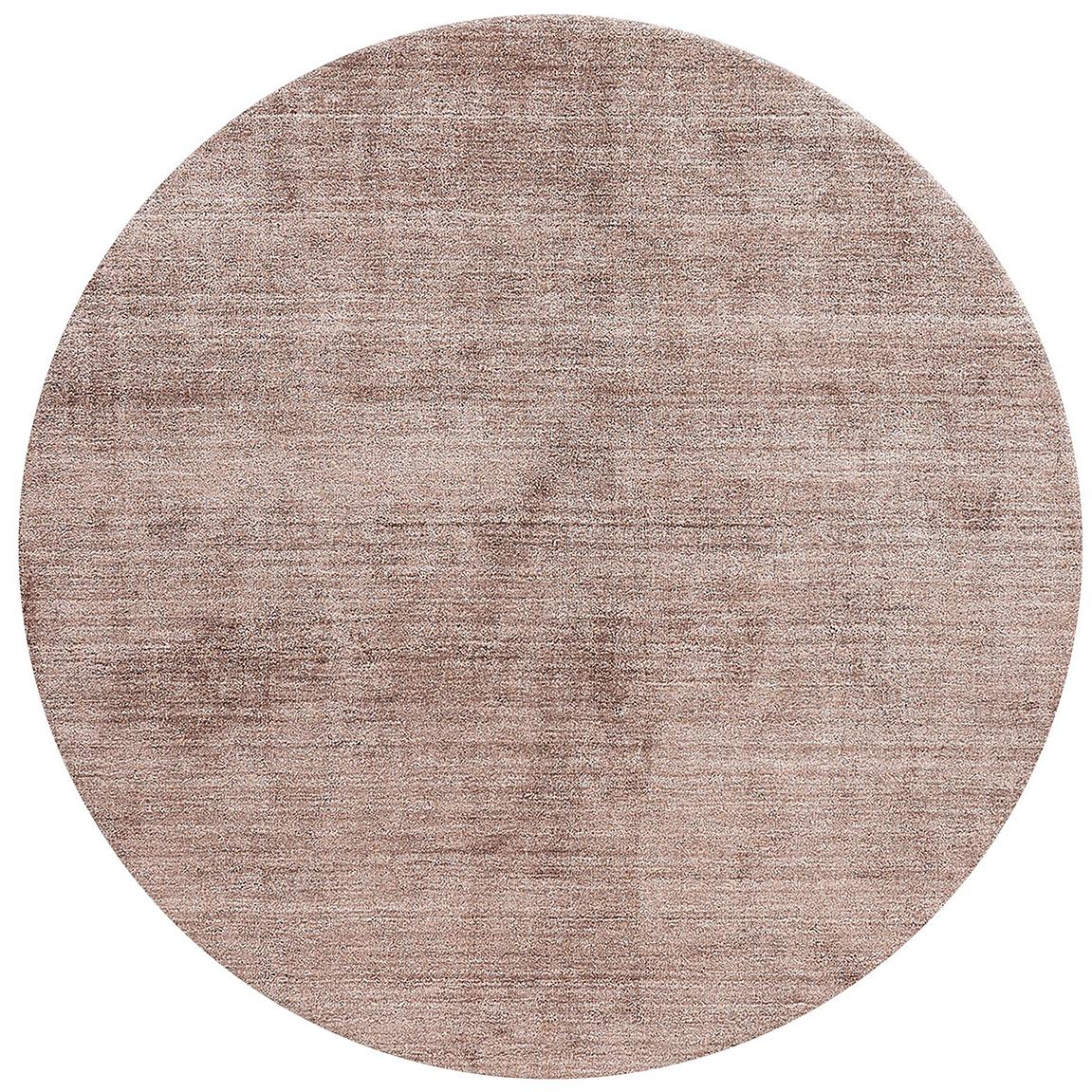 Handwoven Round Powder Silk Rug | Size: Ø 300 cm