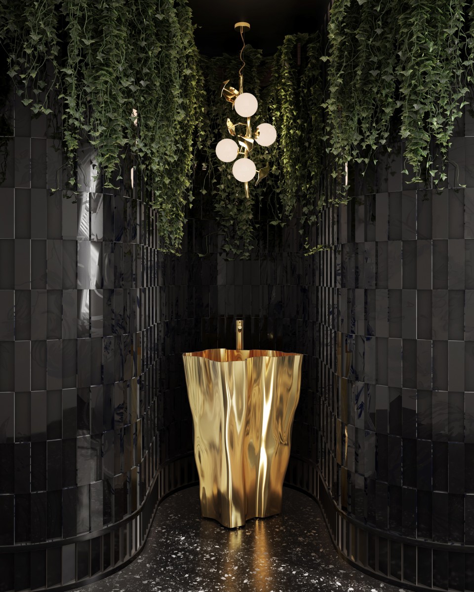 Nature-Inspired Stone Pedestal Basin - 1