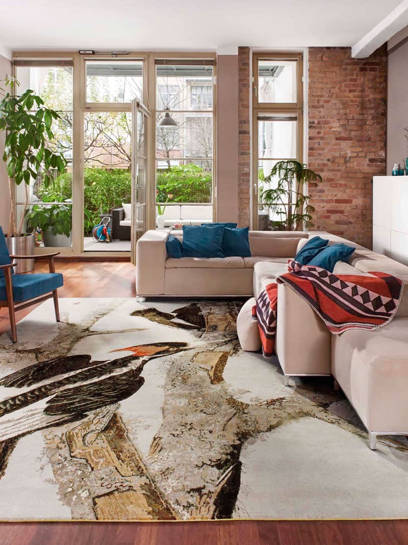 Two Birds Hand-Woven Exquisite Rug | Size: 250 x 300 cm