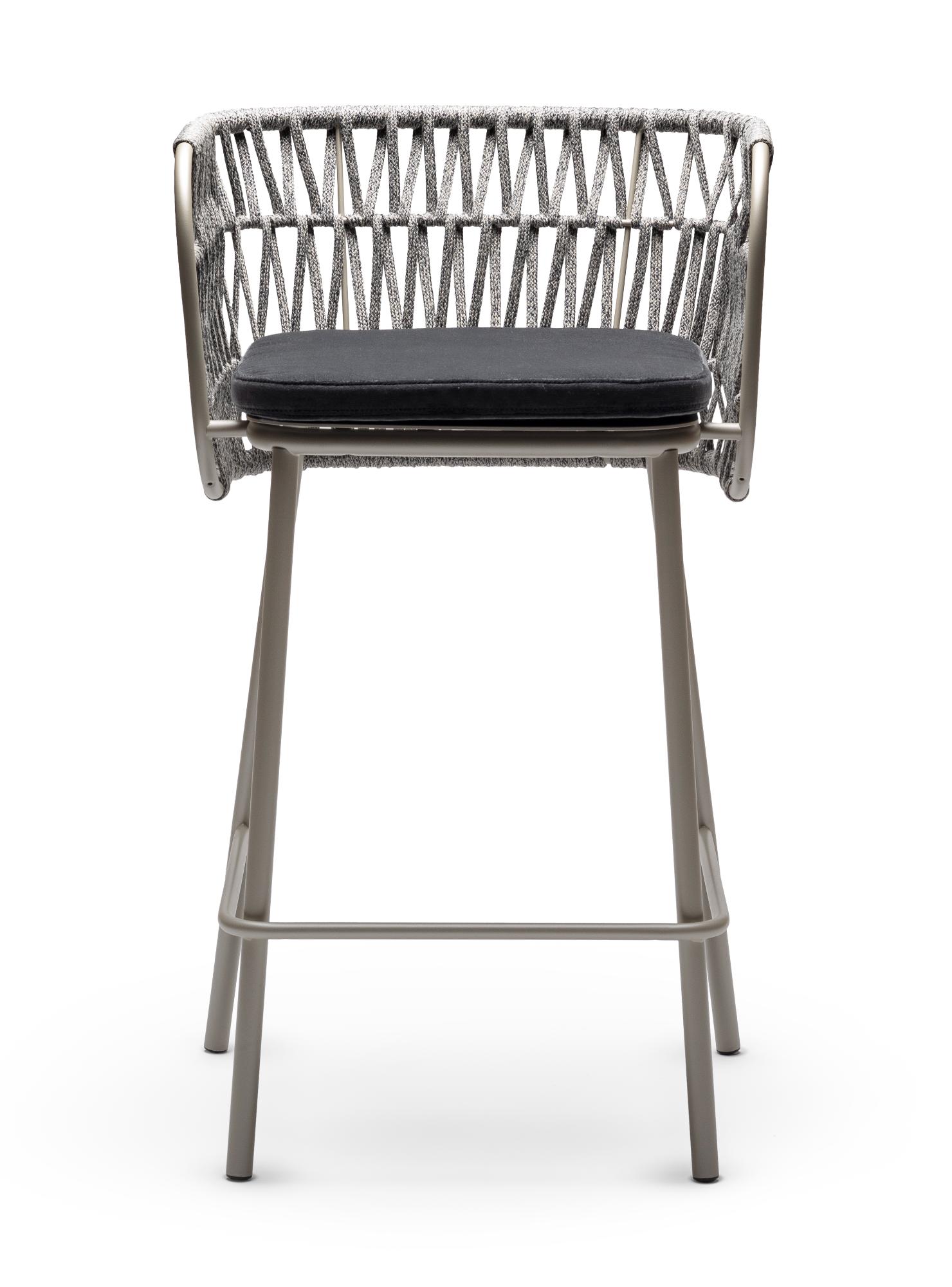 Jujube Black and Sand Outdoor Bar Chair