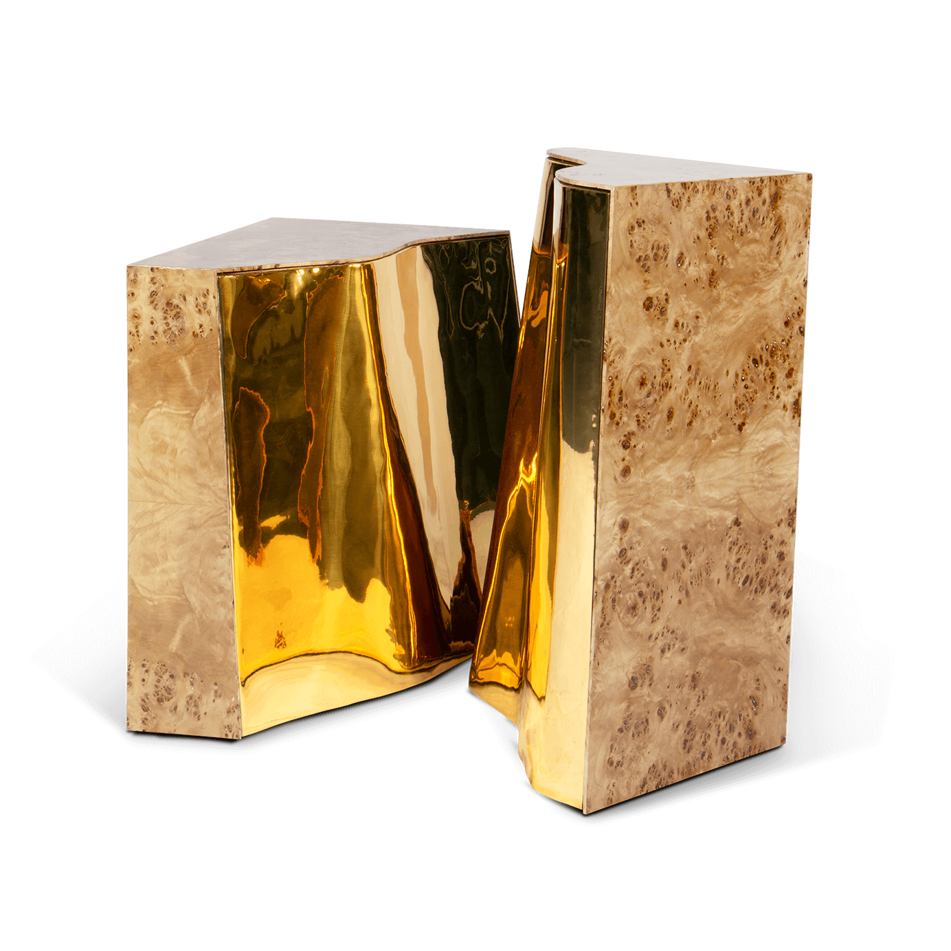 Fissure Poplar Designer Side Table