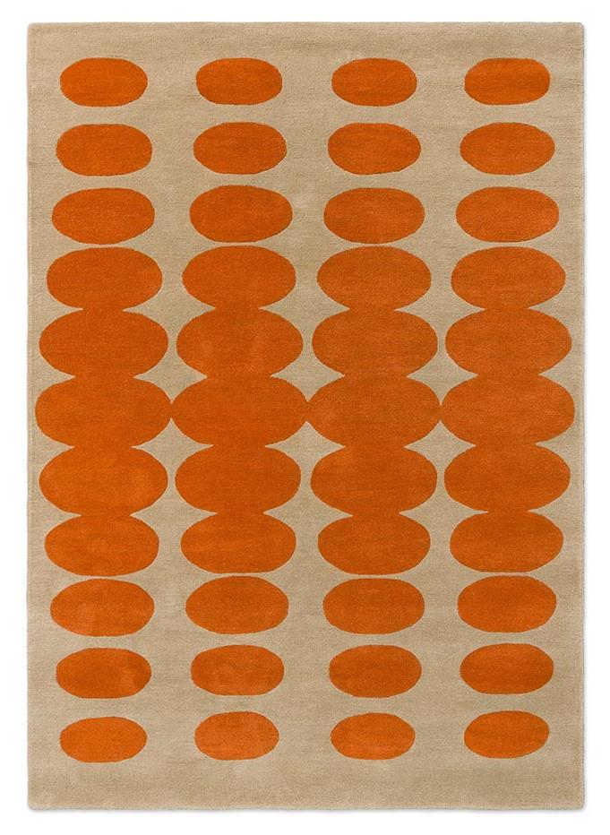 Optical Orange / Sand Rug