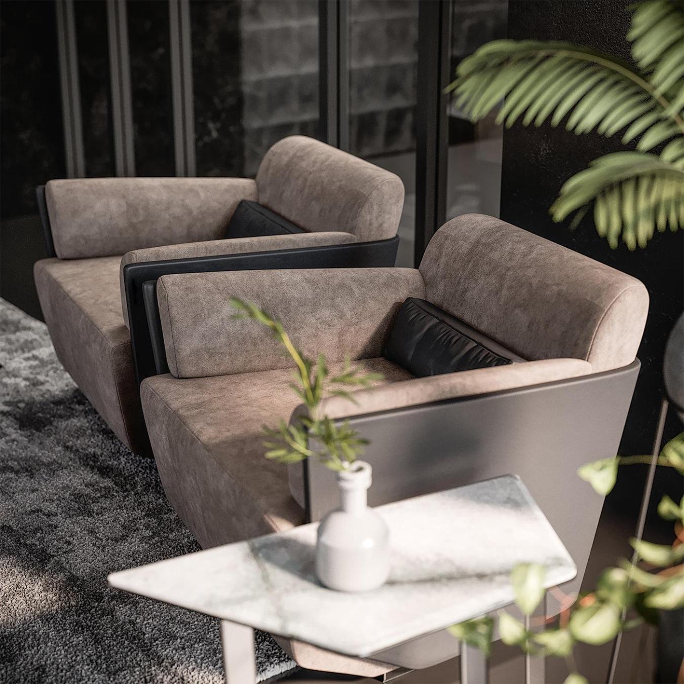 Siria Italian Upholstered Armchair