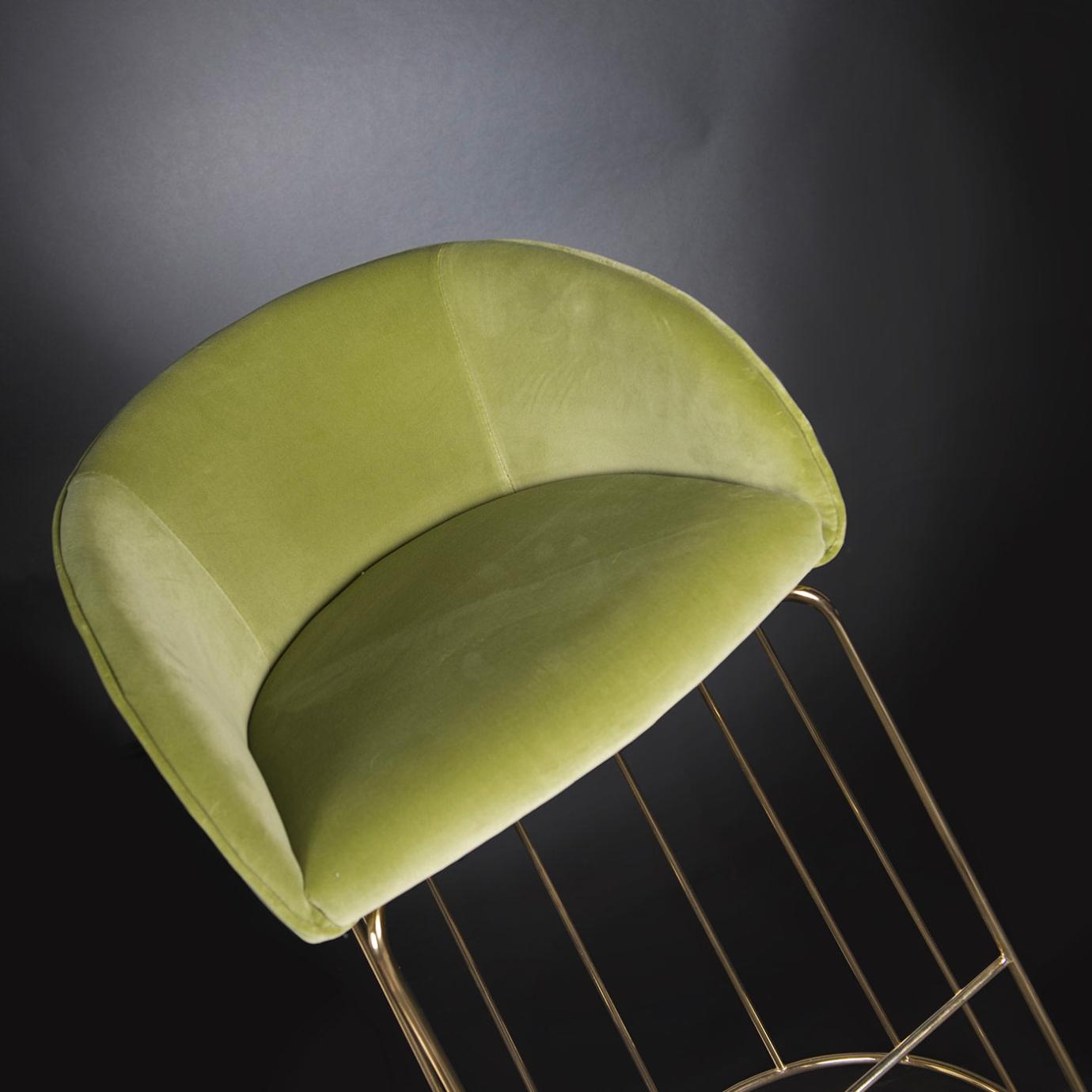 Louise Green Upholstered Bar Stool
