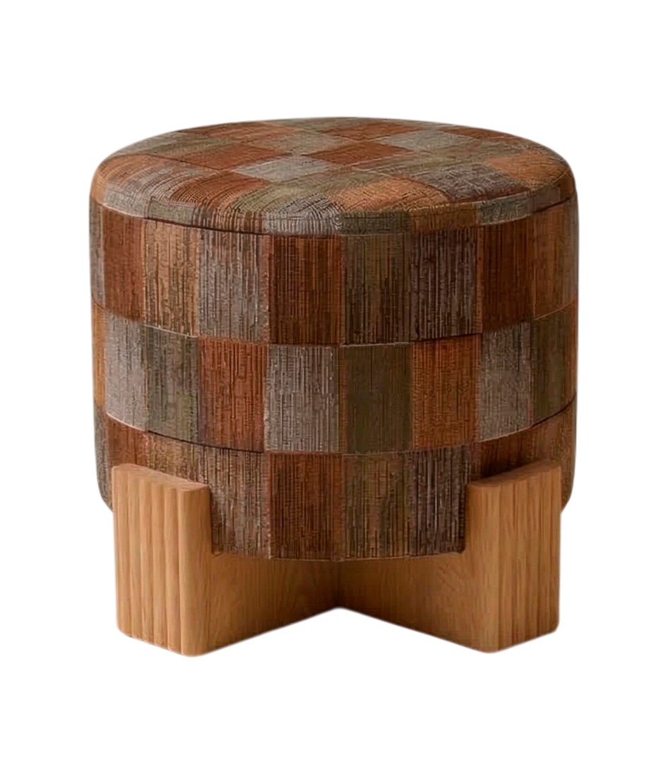Twin Round Pouf