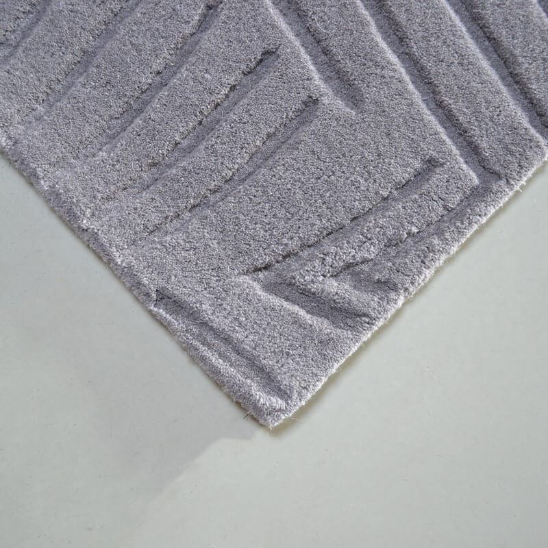 Grey Wool Hand Made Rug