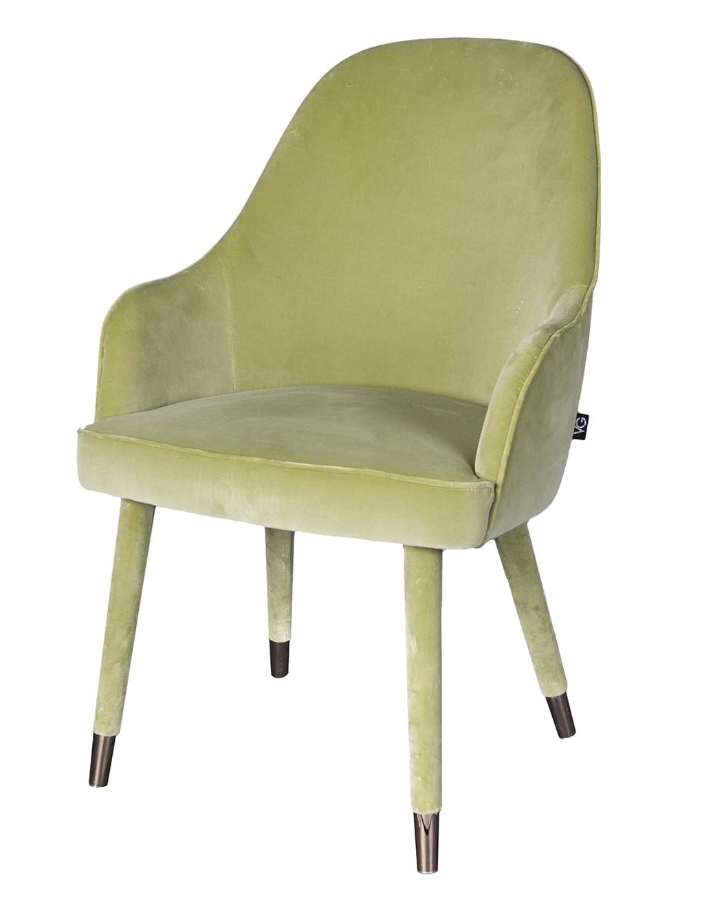 Paulette Green Armchair with Armrests