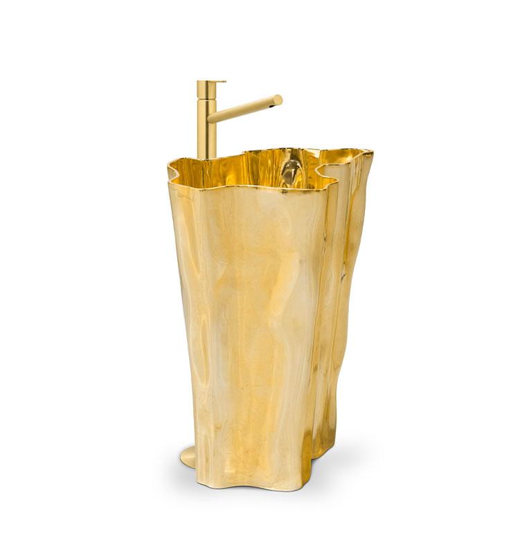 Nature-Inspired Stone Pedestal Basin