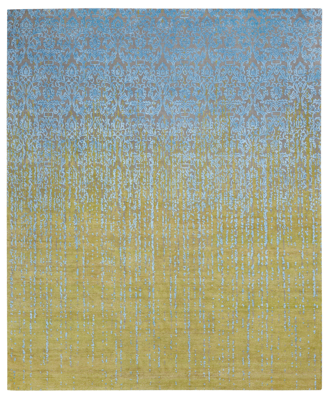 Roma Blue & Yellow Hand-woven Luxury Rug ☞ Size: 200 x 300 cm