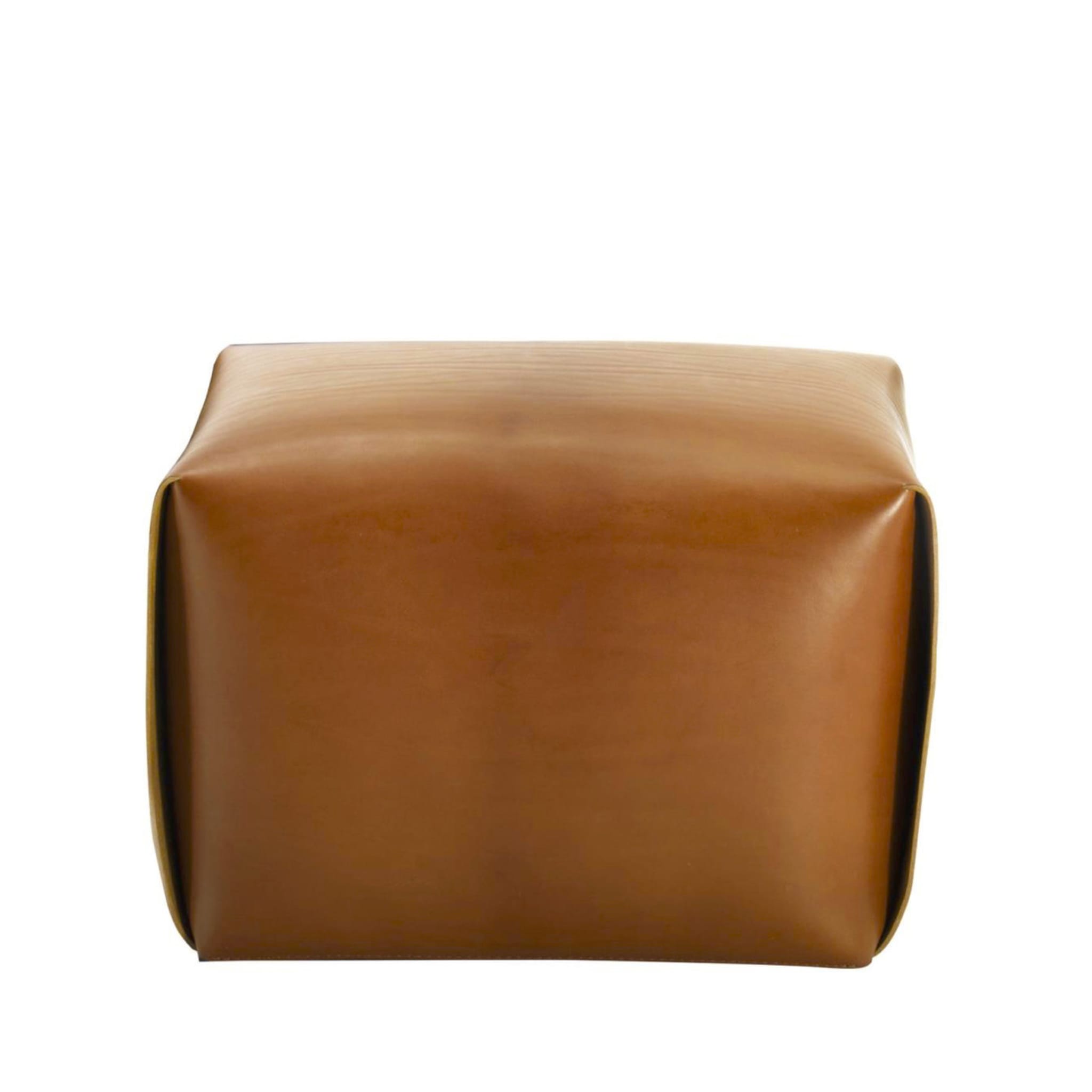 Bao Luxe Leather Pouf | Seat: Frosted Leather