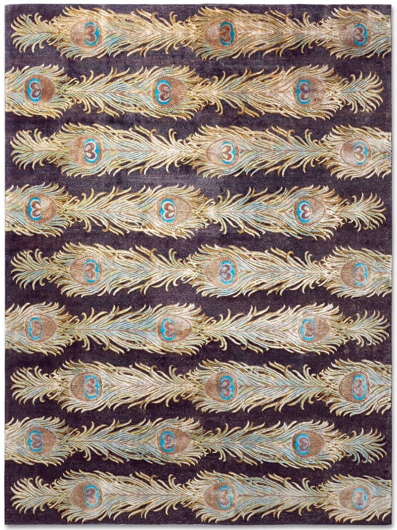 Feathers Lane Luxury Silk / Wool Rug ☞ Size: 170 x 240 cm
