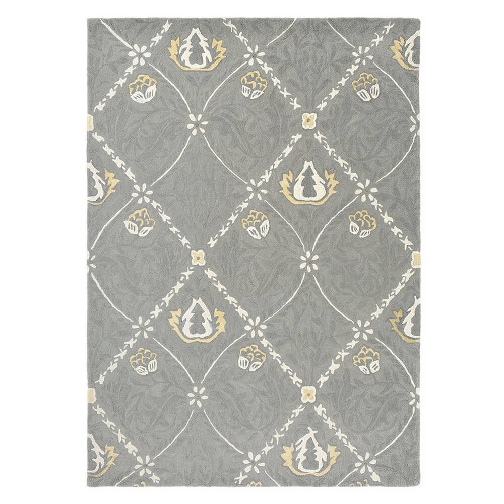 Pure Trellis 029104 Lightish Grey Rug by Morris & Co | Size: 200 x 280 cm