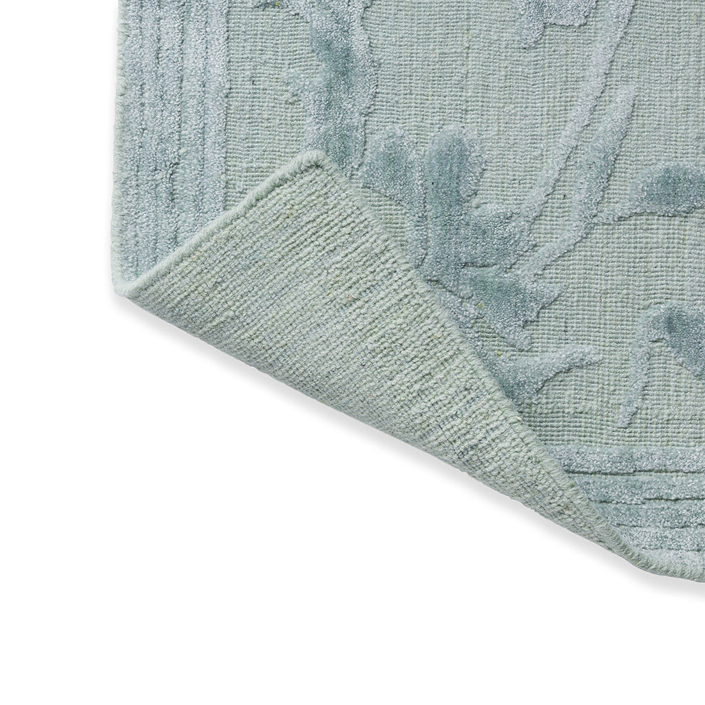 Rye Green Floral Hand-Woven Rug | Size: 170 x 240 cm