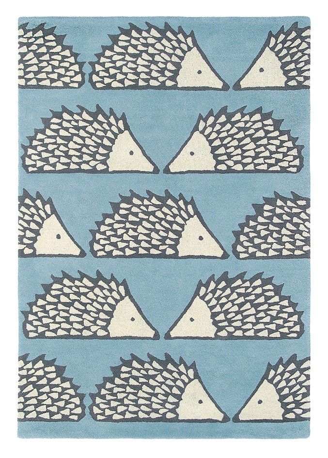 Small Hedgehog Handwoven NZ Wool Rug ☞ Size: 90 x 150 cm