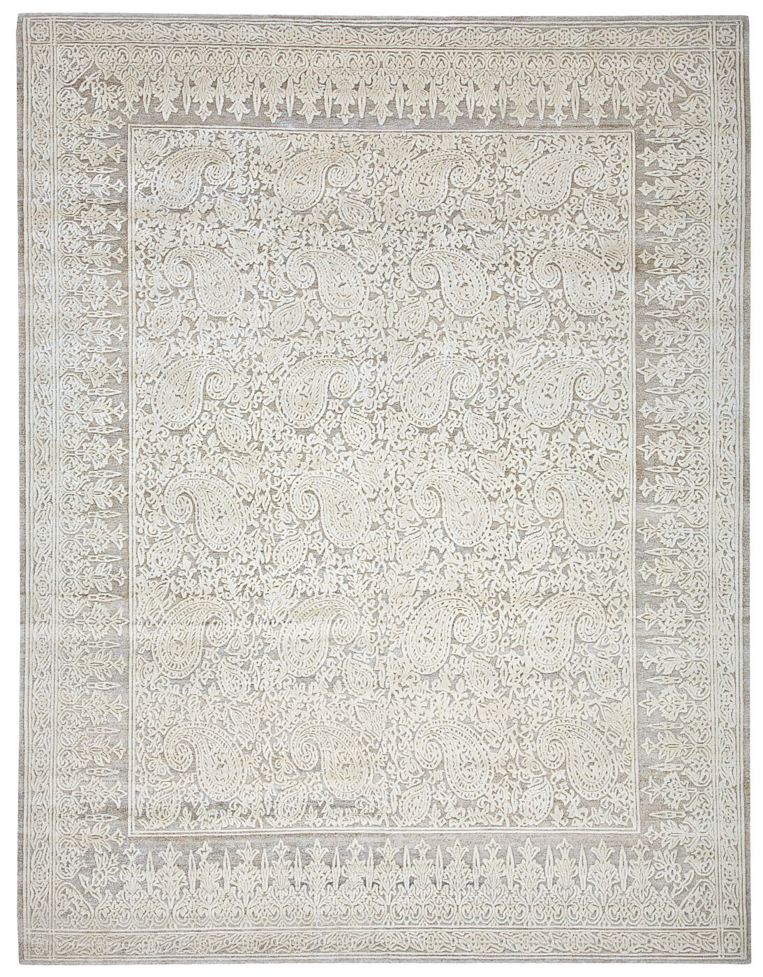 Agra Beige Hand-woven Luxury Rug | Size: 200 x 300 cm