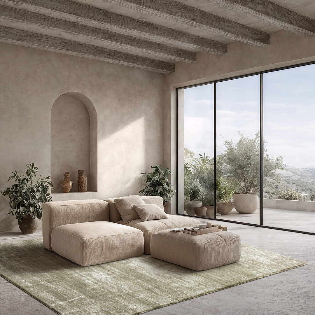 Luce Vetiver Plain Rug