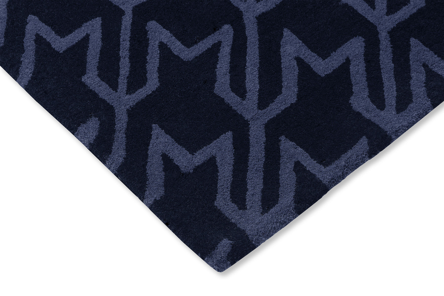 Houndstooth Dark Blue Designer Rug | Size: 200 x 280 cm