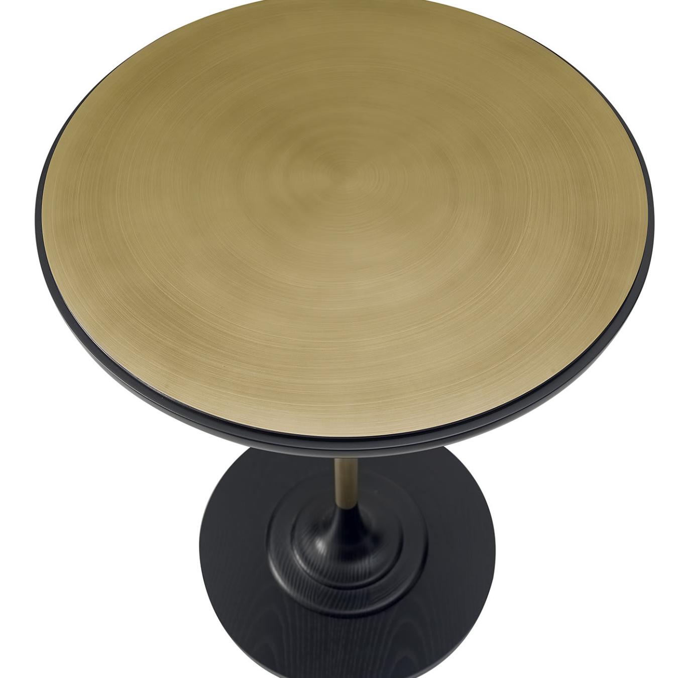 Bistro Table with Brass Adornment