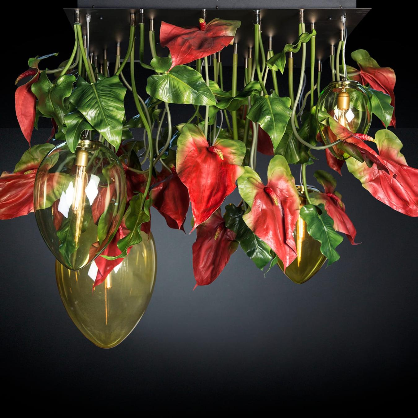 Anthurium Dark Statement Chandelier