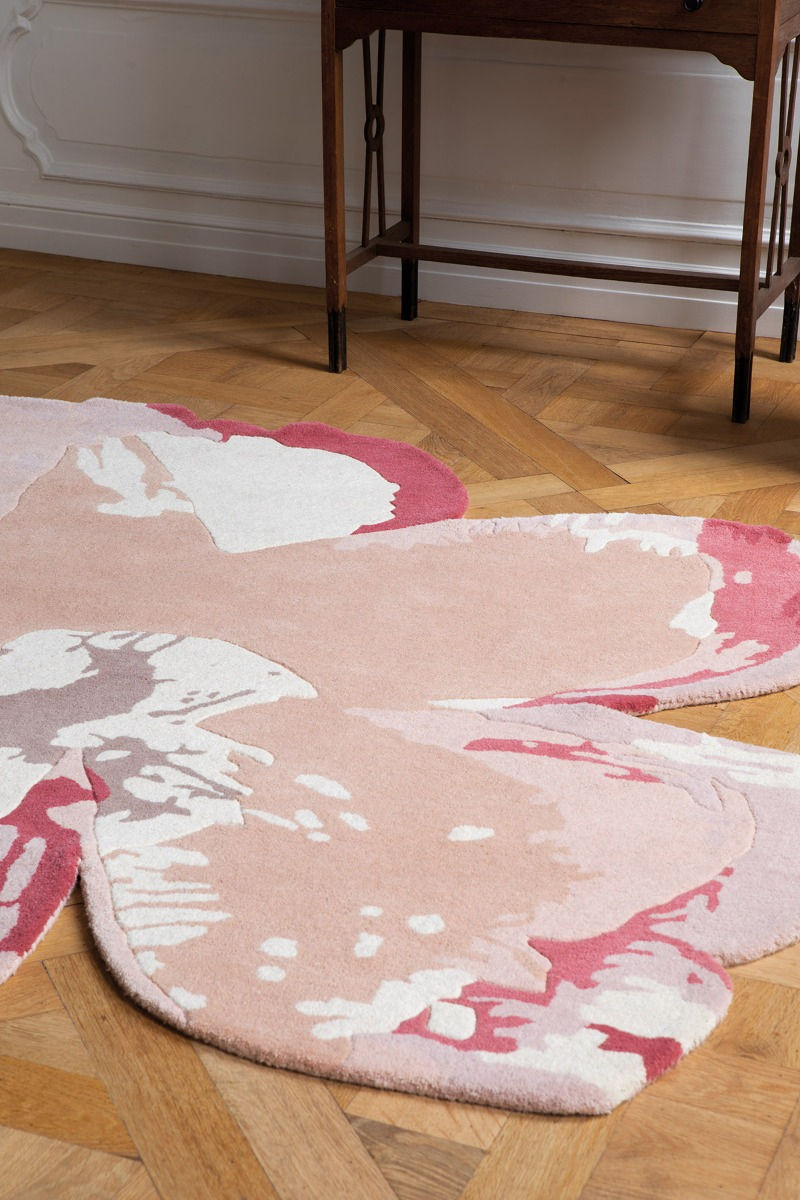 Magnolia Pink Designer Handwoven Rug