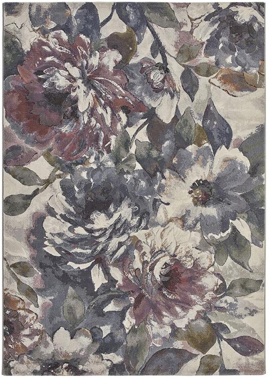 Floral Machine Made Modern Rug | Size: 200 x 290 cm