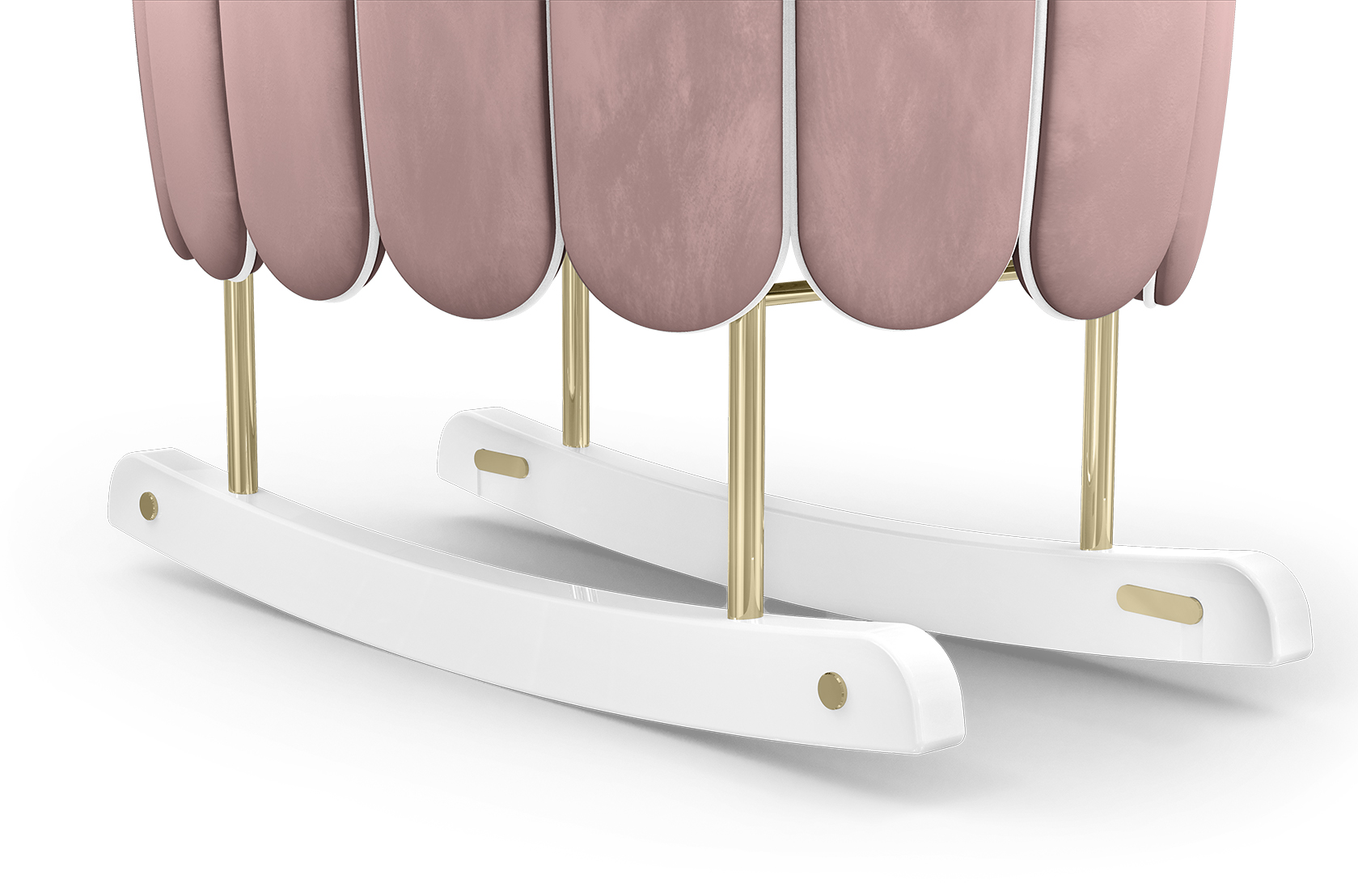 Lotus Gentle Pink Rocking Crib