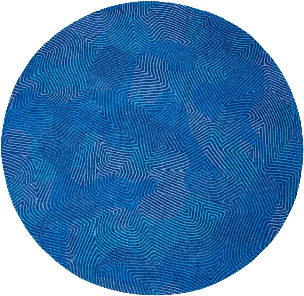 Blue Lagoon Circle Rug