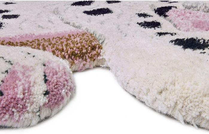 Animals Dog Ivory / Black Handwoven Rug