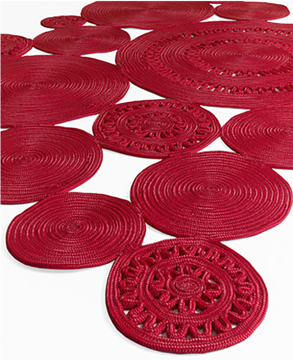 Braided Red Hand Woven Rug | Size: 200 x 300 cm