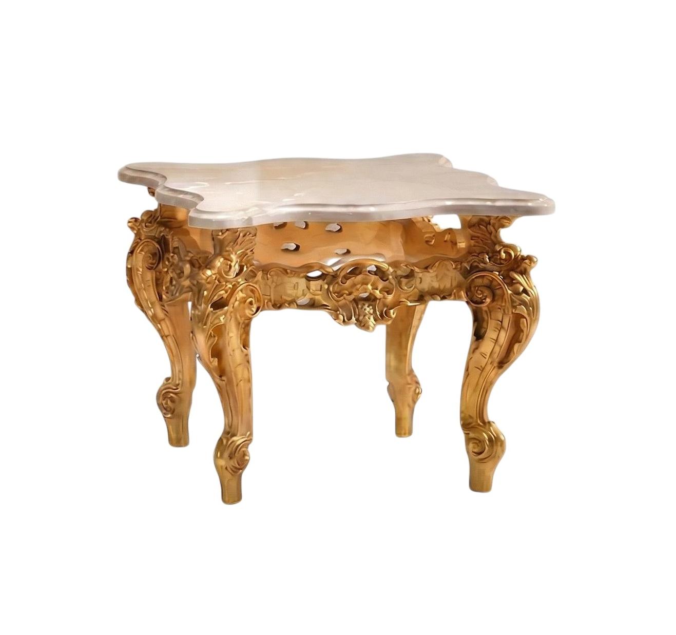 Maria Gold Square Handcrafted Coffee Table