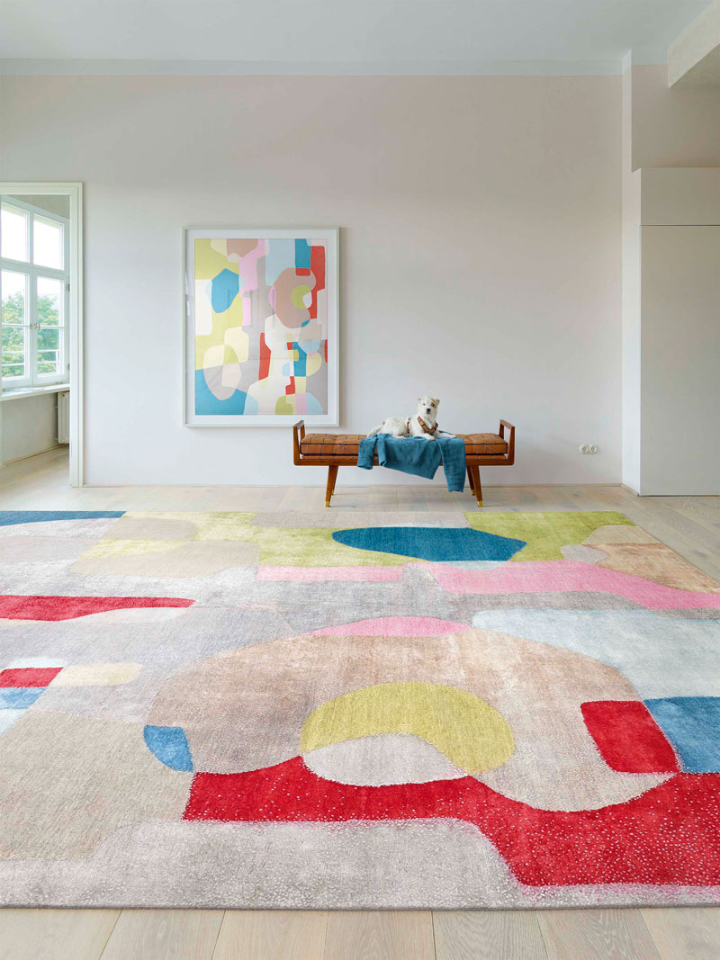 Original Hand-Knotted Wool / Silk Rug
