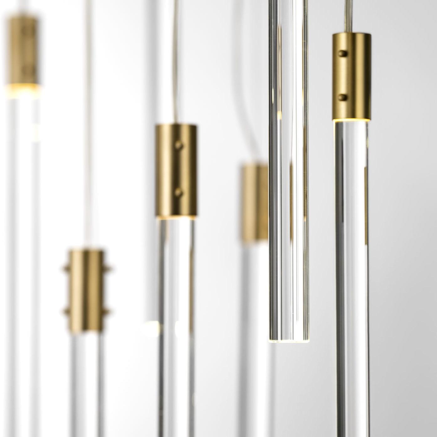 Modern 43-Light Clear Glass Chandelier
